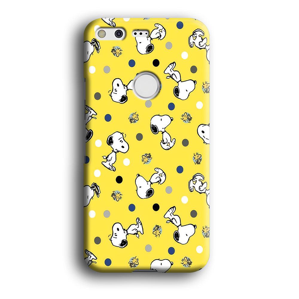 Snoopy and Woodstock Yellow Polka Google Pixel XL 3D Case-Xtracase
