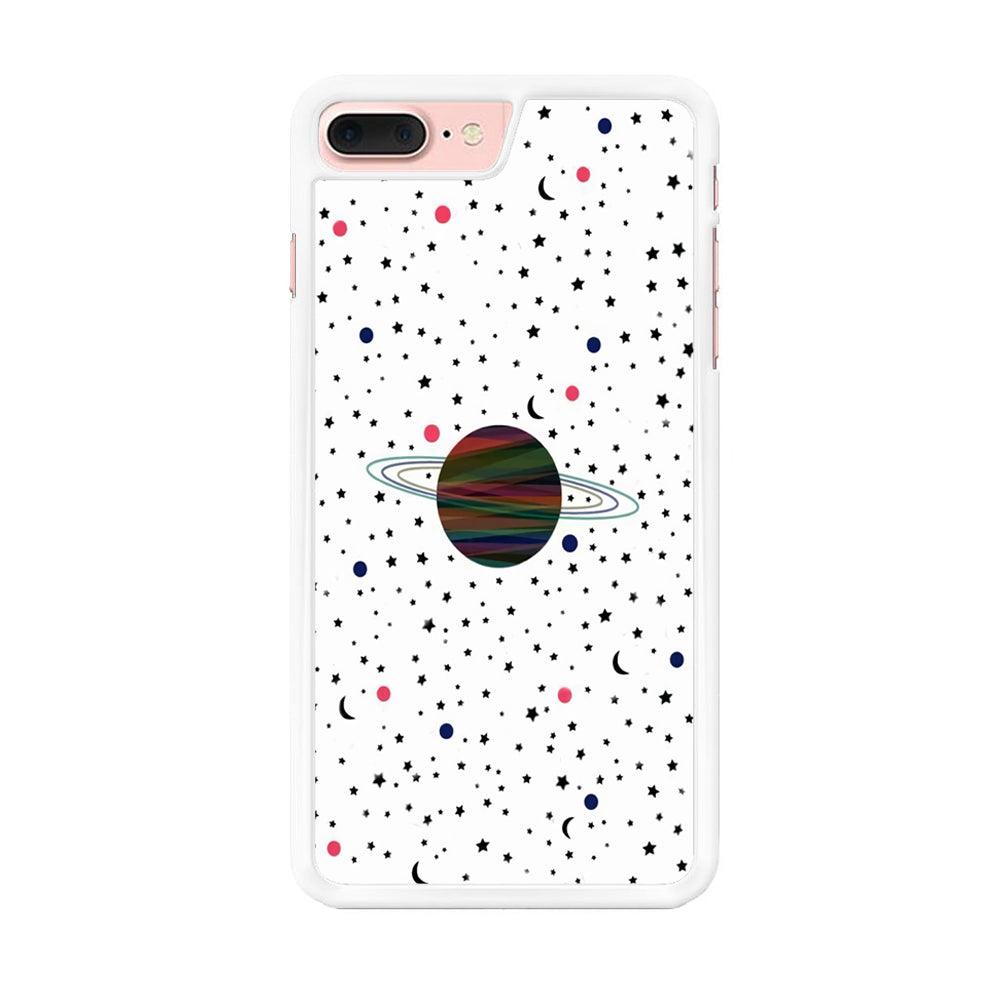 Space Pattern 001 iPhone 7 Plus Case-Rubber / White (2D Case)-Xtracase