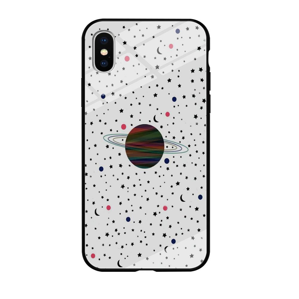 Space Pattern 001 iPhone Xs Case-Tempered Glass Case-Xtracase