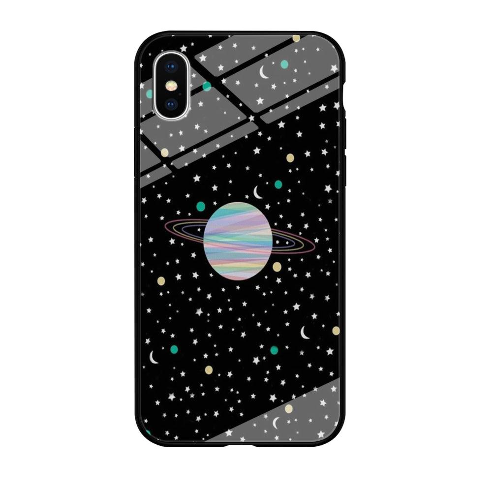Space Pattern 002 iPhone Xs Case-Tempered Glass Case-Xtracase