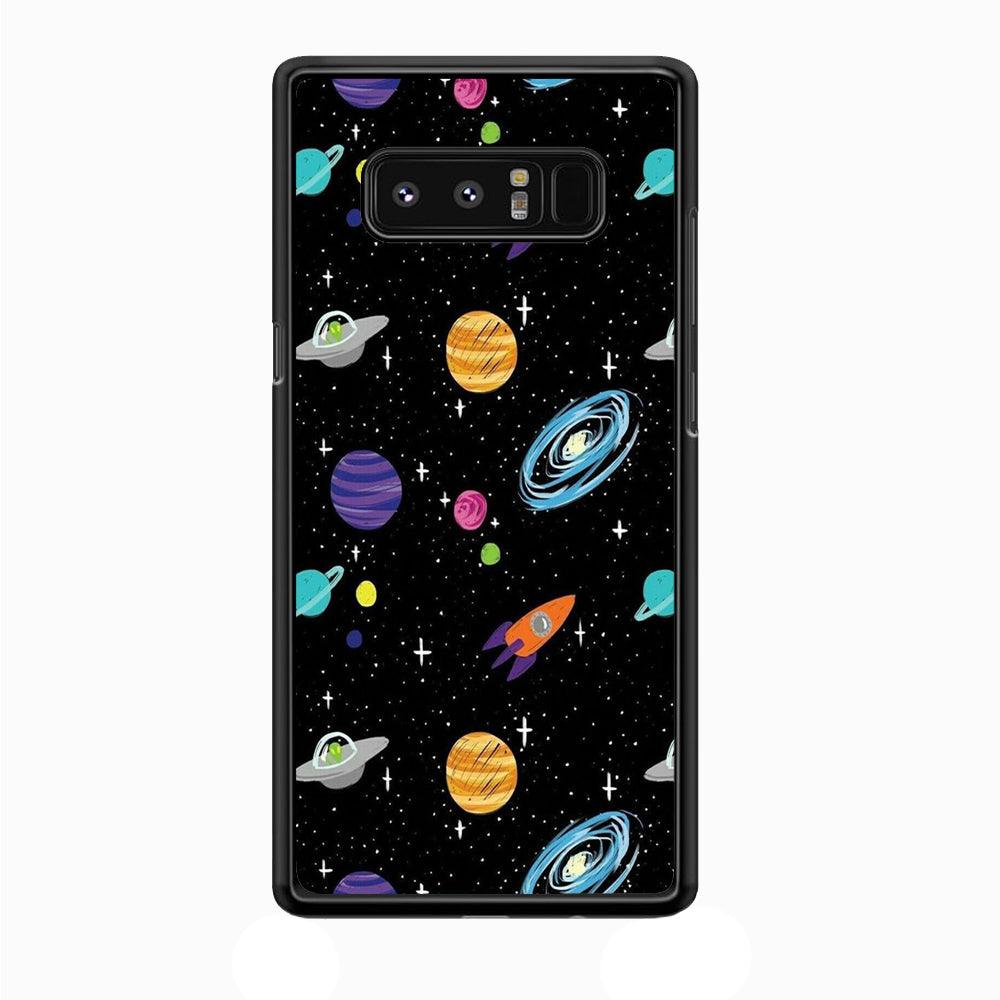 Space Pattern 003 Samsung Galaxy Note 8 Case-Plastic / Full Wrap (3D Case)-Xtracase