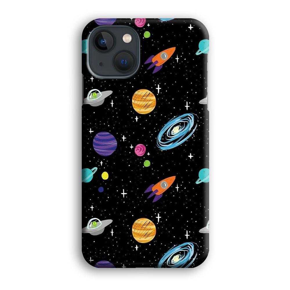 Space Pattern 003 iPhone 13 Mini Case-Plastic / Full Wrap (3D Case)-Xtracase