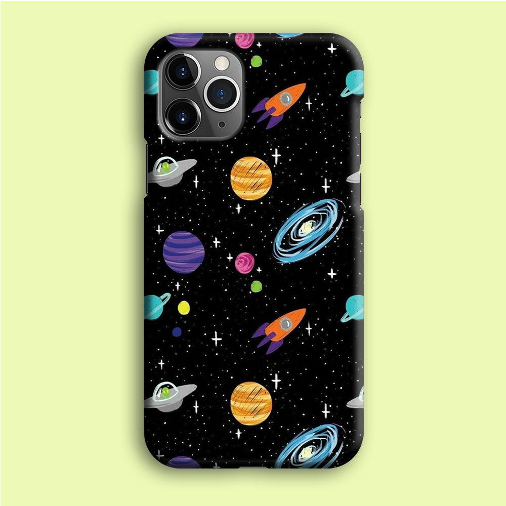 Space Pattern 003 iPhone 12 Pro Max Case-Plastic / Full Wrap (3D Case)-Xtracase