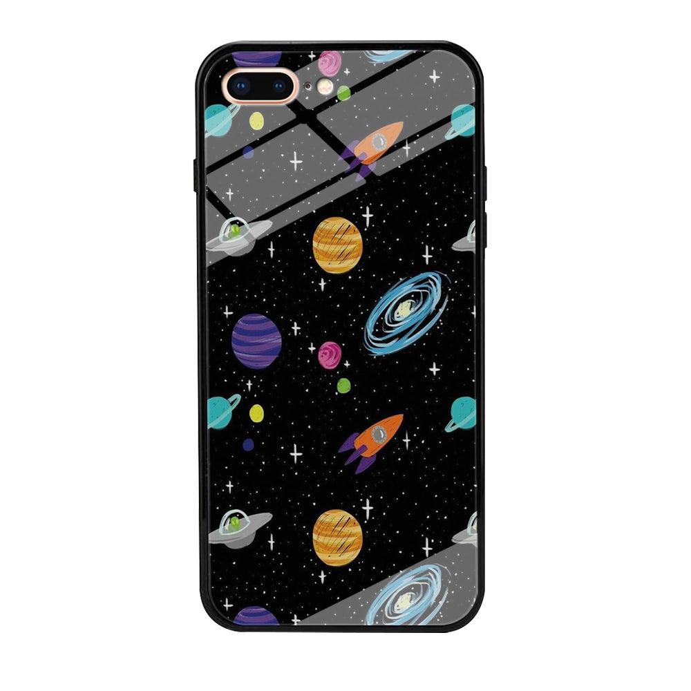 Space Pattern 003 iPhone 7 Plus Case-Tempered Glass Case-Xtracase
