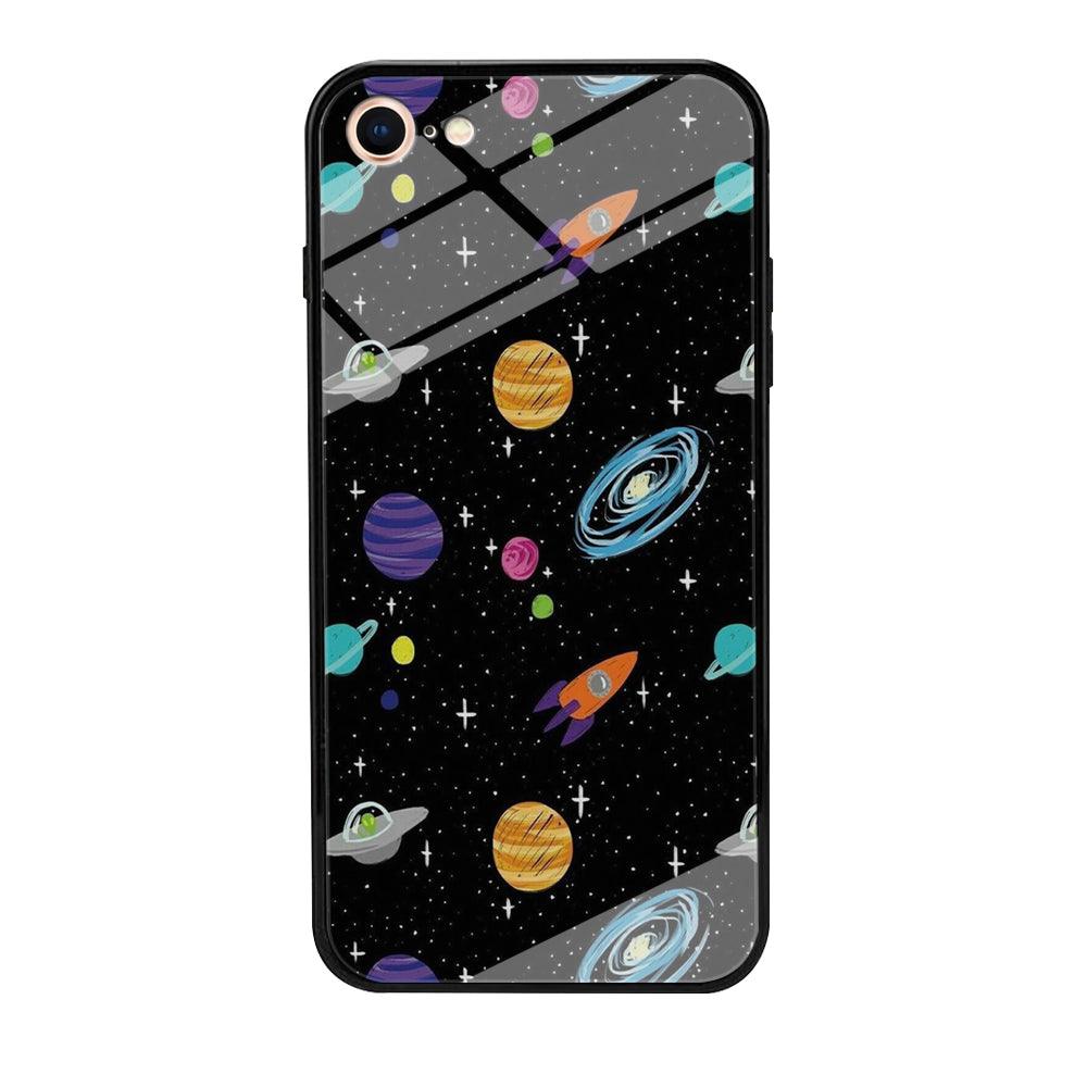 Space Pattern 003 iPhone 7 Case-Tempered Glass Case-Xtracase