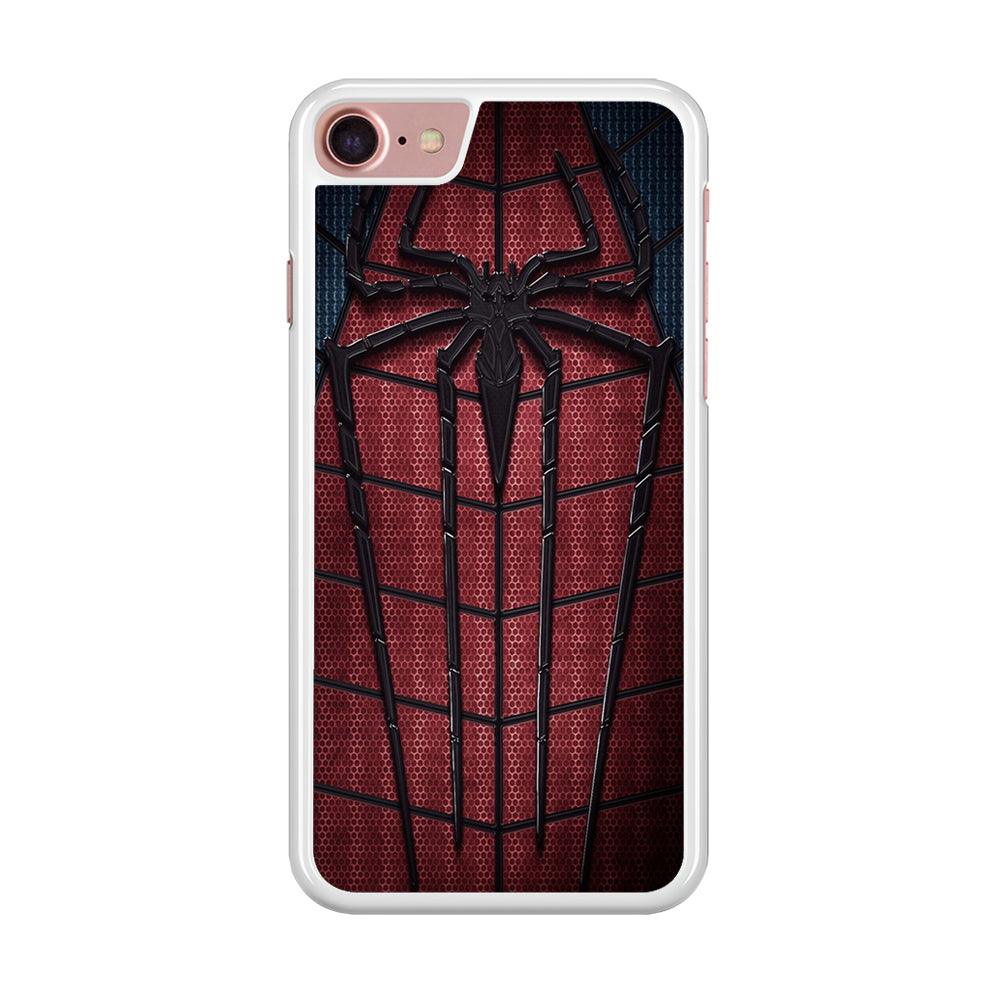 Spiderman 001 iPhone 8 Case-Rubber / White (2D Case)-Xtracase