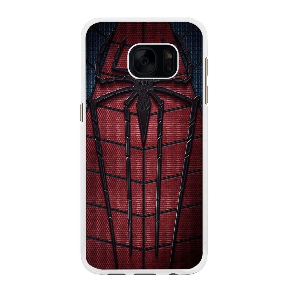 Spiderman 001 Samsung Galaxy S7 Case-Rubber / White (2D Case)-Xtracase
