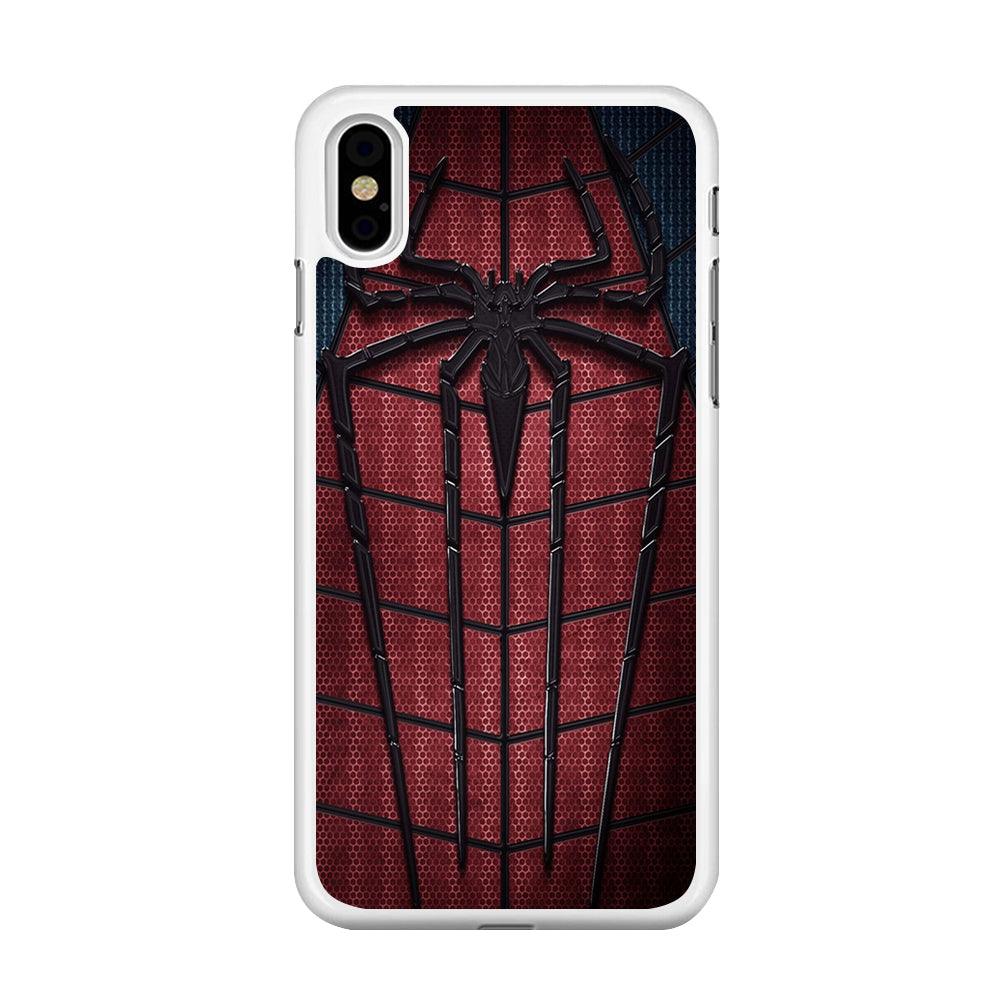 Spiderman 001 iPhone Xs Max Case-Rubber / White (2D Case)-Xtracase