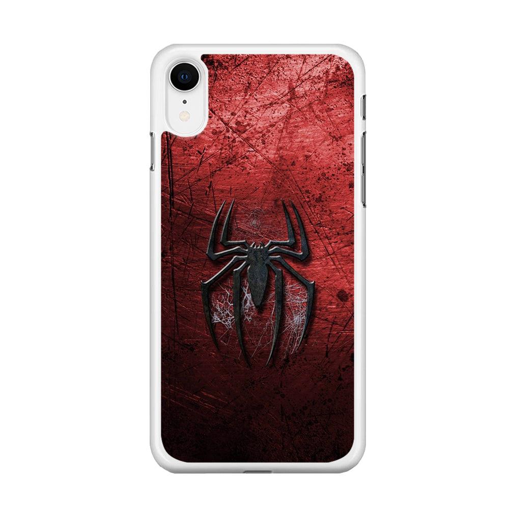 Spiderman 002 iPhone XR Case-Rubber / White (2D Case)-Xtracase