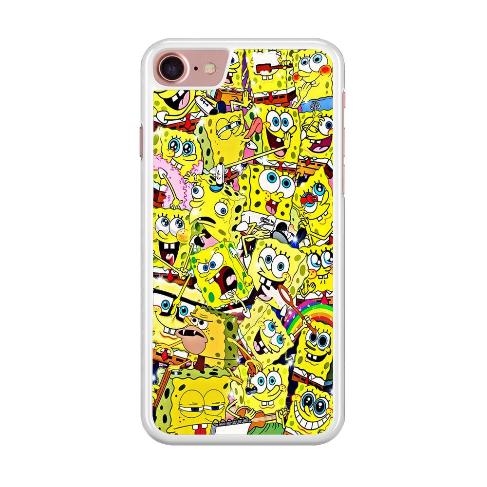 Spongebob All activities iPhone SE 2020 Case-Rubber / White (2D Case)-Xtracase