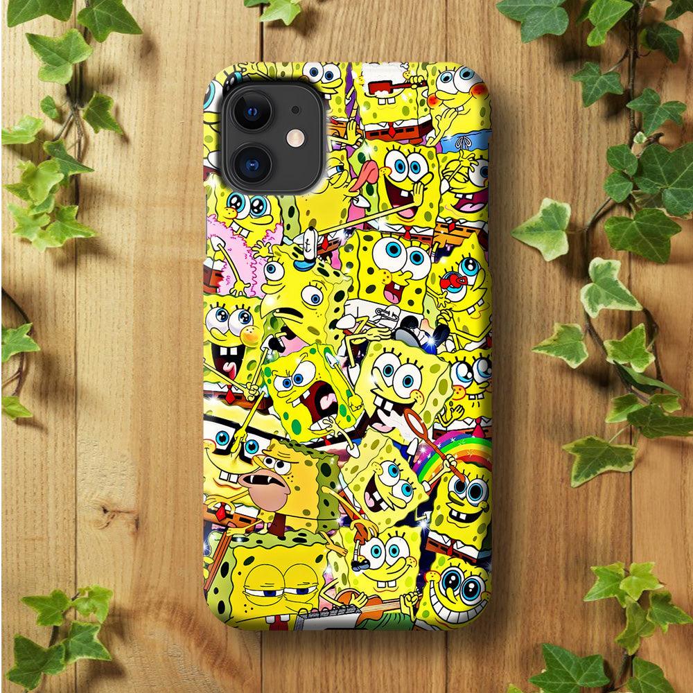 Spongebob All activities iPhone 11 Case-Plastic / Full Wrap (3D Case)-Xtracase