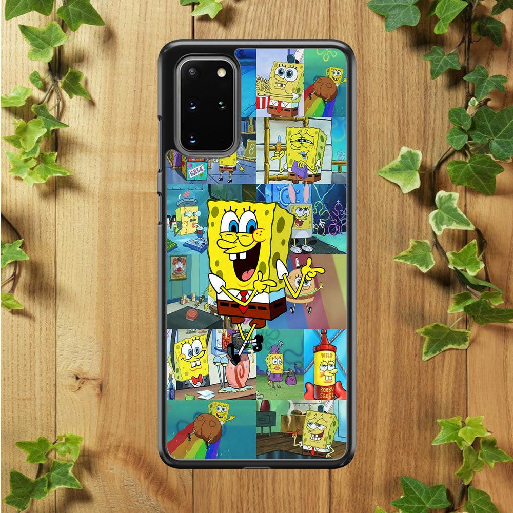 Spongebob Cartoon Aesthetic Samsung Galaxy S20 Plus Case-Plastic / Full Wrap (3D Case)-Xtracase