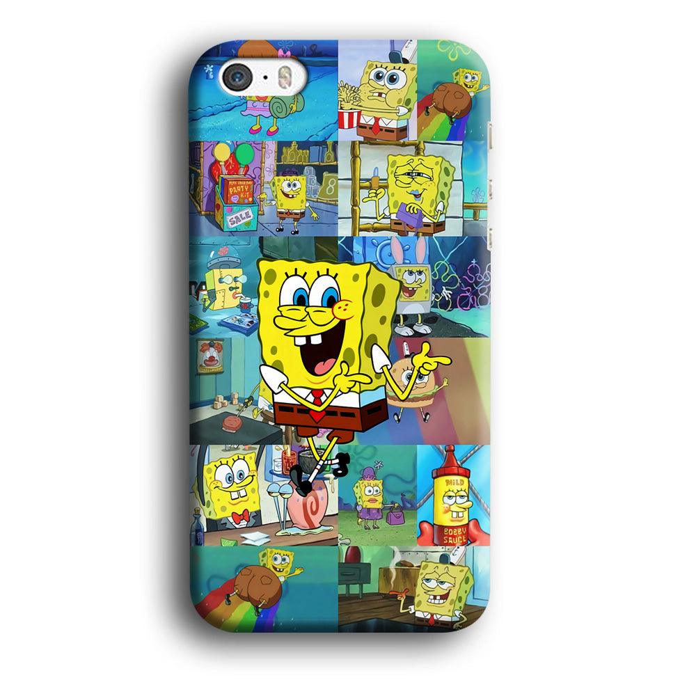 Spongebob Cartoon Aesthetic iPhone 5 | 5s Case-Plastic / Full Wrap (3D Case)-Xtracase