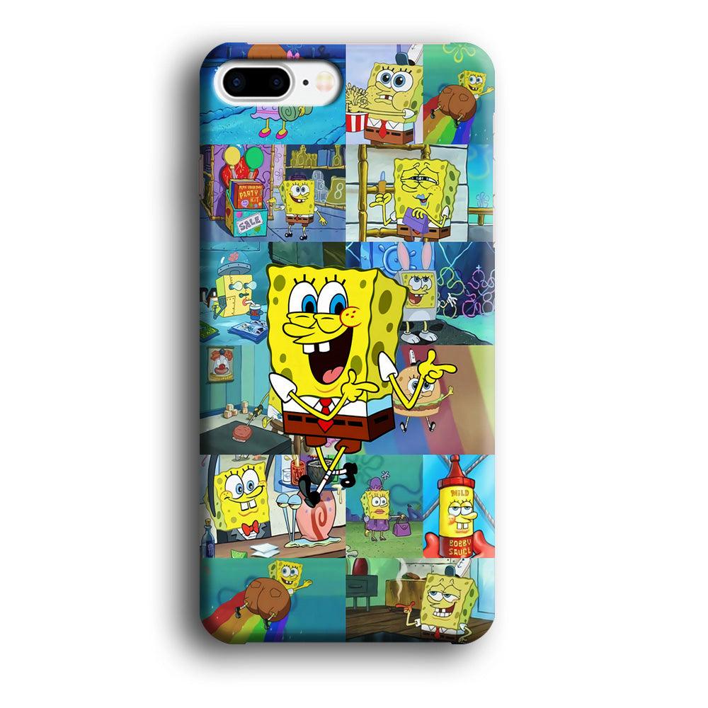 Spongebob Cartoon Aesthetic iPhone 7 Plus Case-Plastic / Full Wrap (3D Case)-Xtracase
