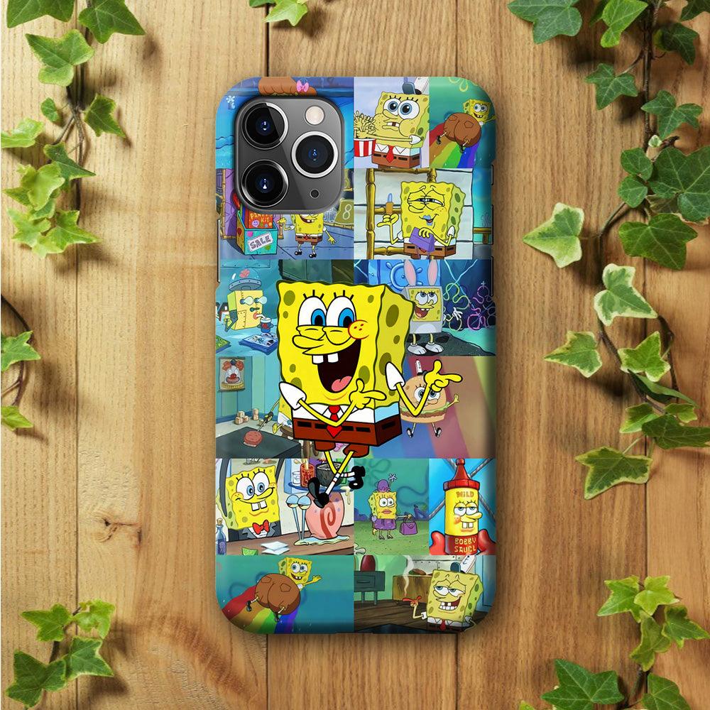 Spongebob Cartoon Aesthetic iPhone 11 Pro Max Case-Plastic / Full Wrap (3D Case)-Xtracase