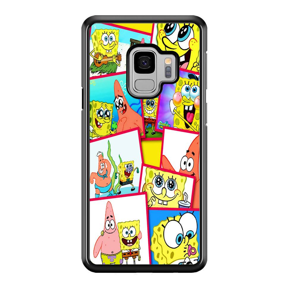 Spongebob Patrick Friendship Samsung Galaxy S9 Case-Rubber / Black (2D Case)-Xtracase
