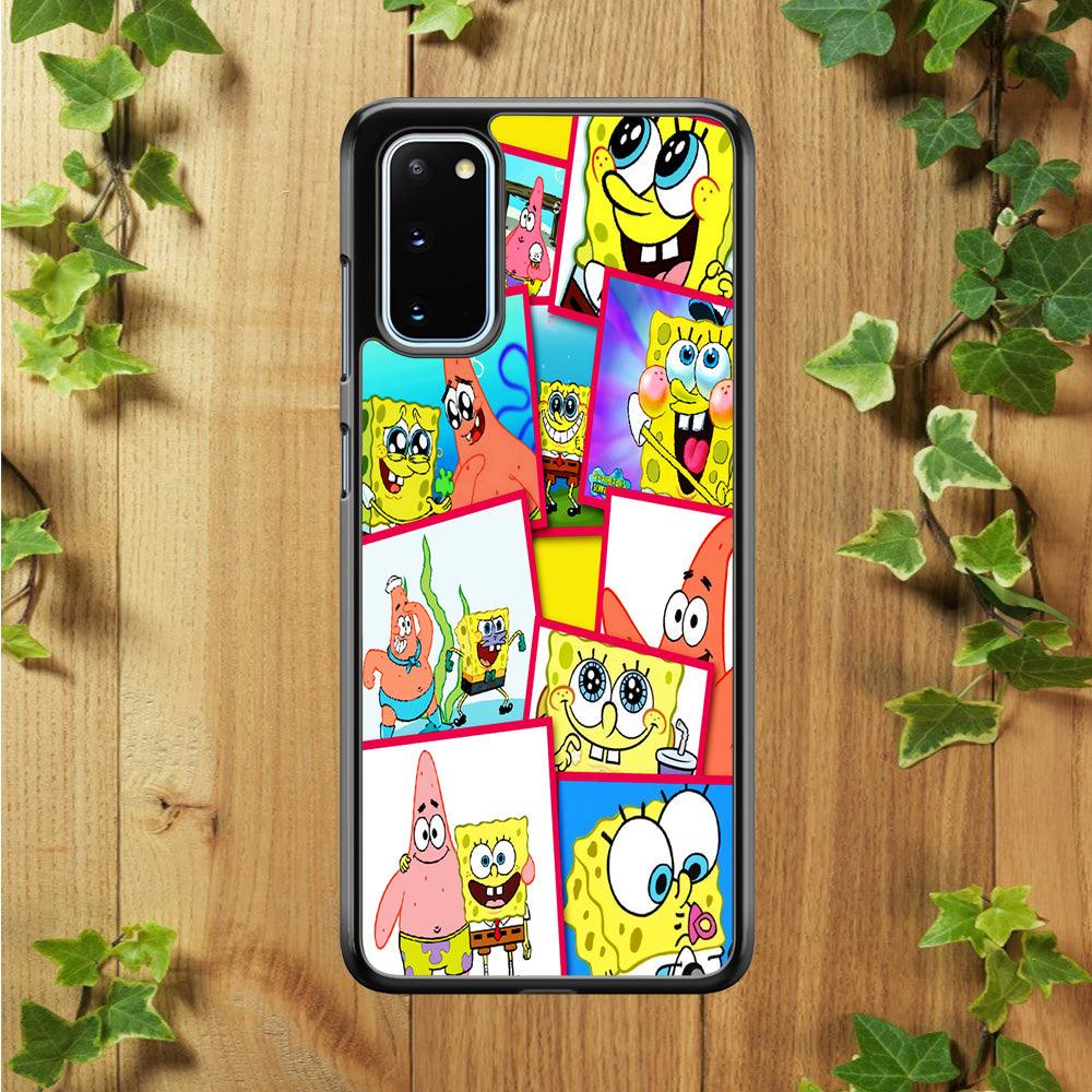 Spongebob Patrick Friendship Samsung Galaxy S20 Case-Rubber / White (2D Case)-Xtracase