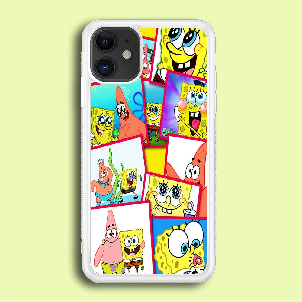 Spongebob Patrick Friendship iPhone 12 Mini Case-Rubber / White (2D Case)-Xtracase