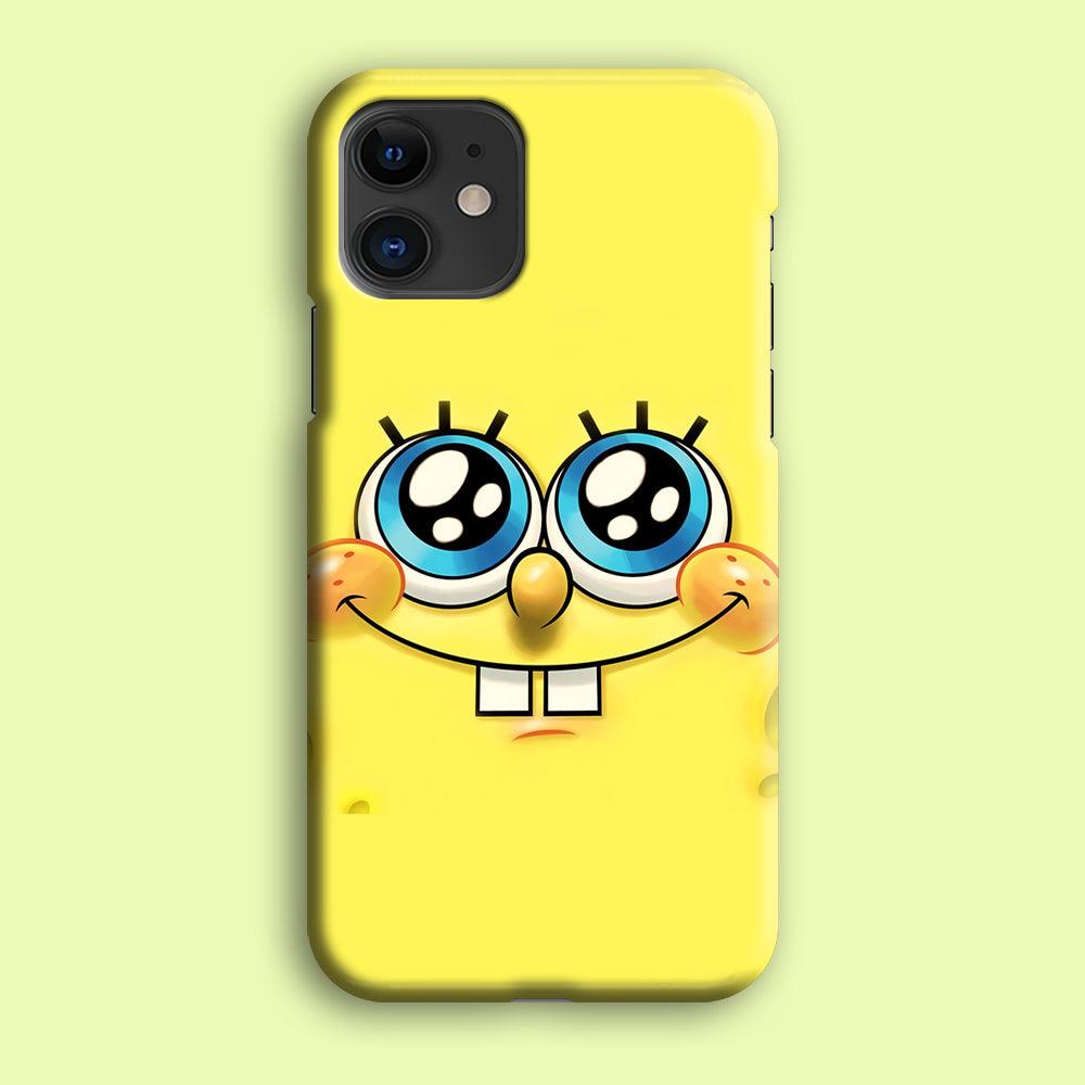 Spongebob's smiling face iPhone 12 Mini Case-Plastic / Full Wrap (3D Case)-Xtracase
