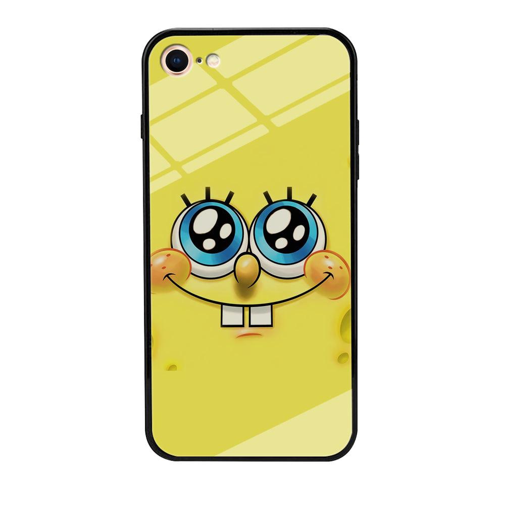 Spongebob's smiling face iPhone 7 Case-Tempered Glass Case-Xtracase