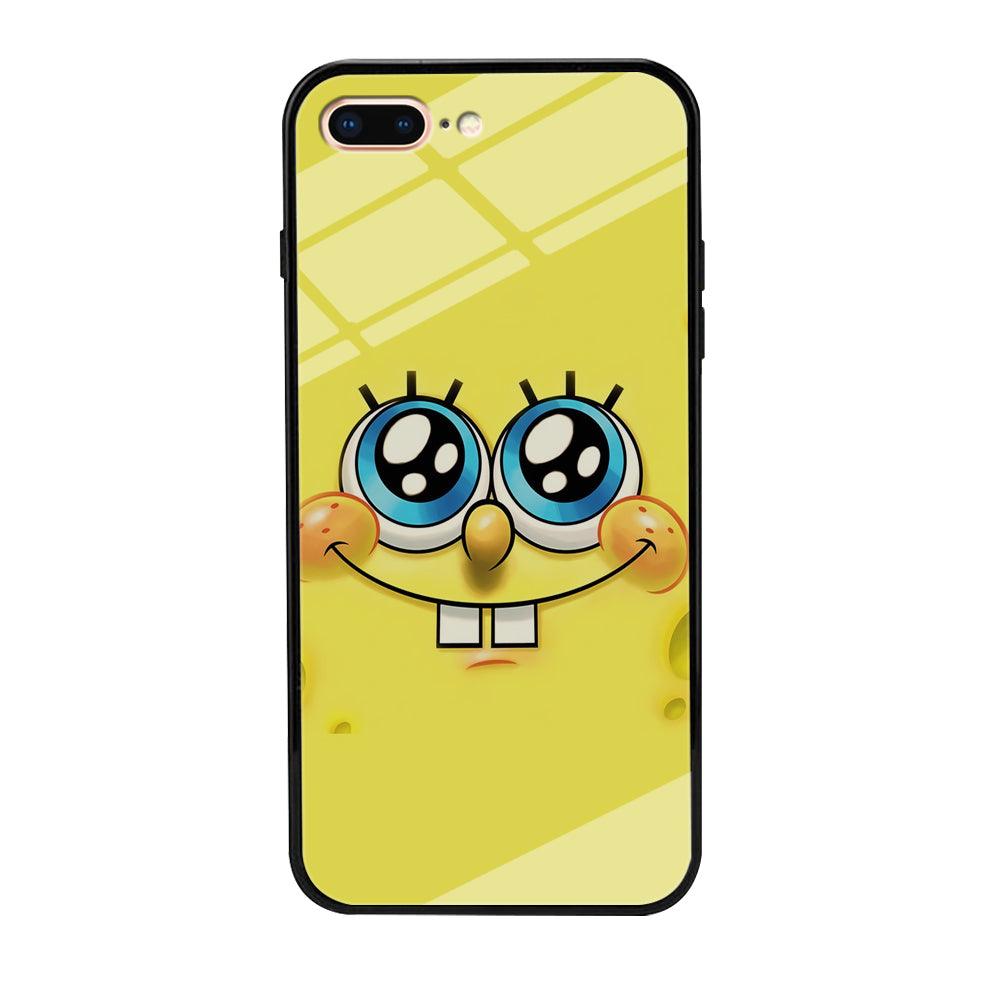 Spongebob's smiling face iPhone 8 Plus Case-Tempered Glass Case-Xtracase