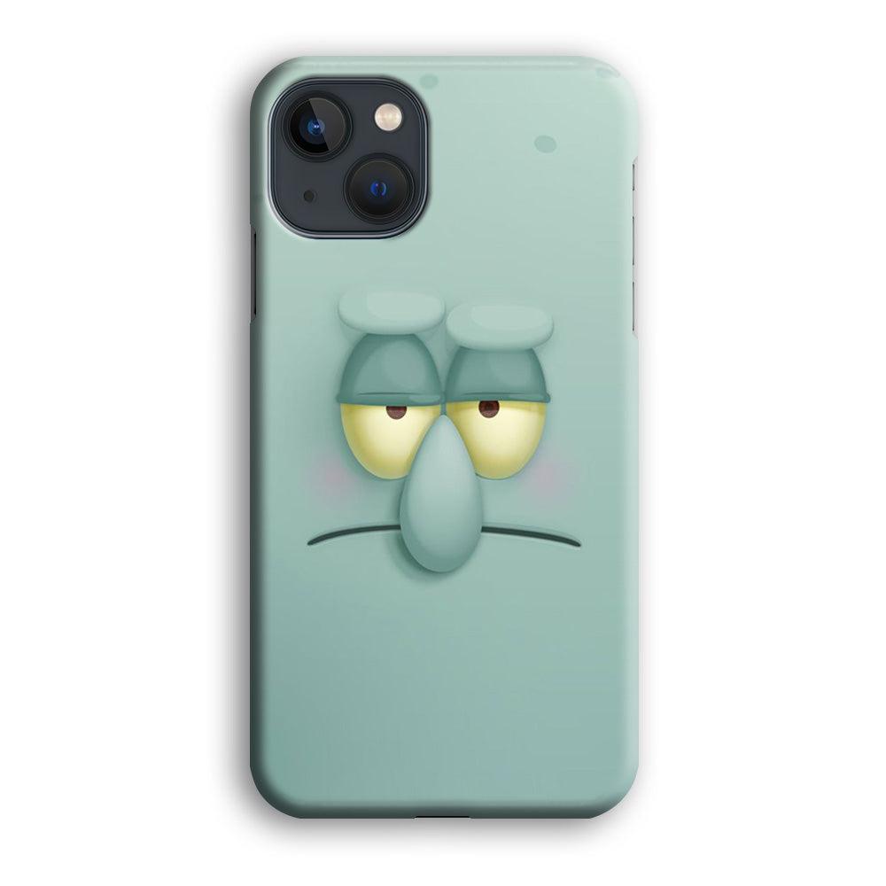 Squidward Tentacles Face iPhone 13 Mini Case-Plastic / Full Wrap (3D Case)-Xtracase