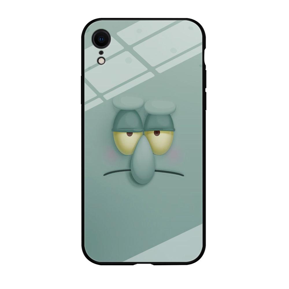 Squidward Tentacles Face iPhone XR Case-Tempered Glass Case-Xtracase