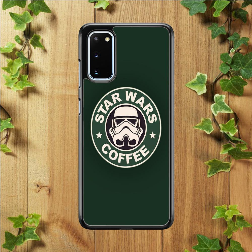 Star Wars Coffee Green Samsung Galaxy S20 Case-Rubber / White (2D Case)-Xtracase