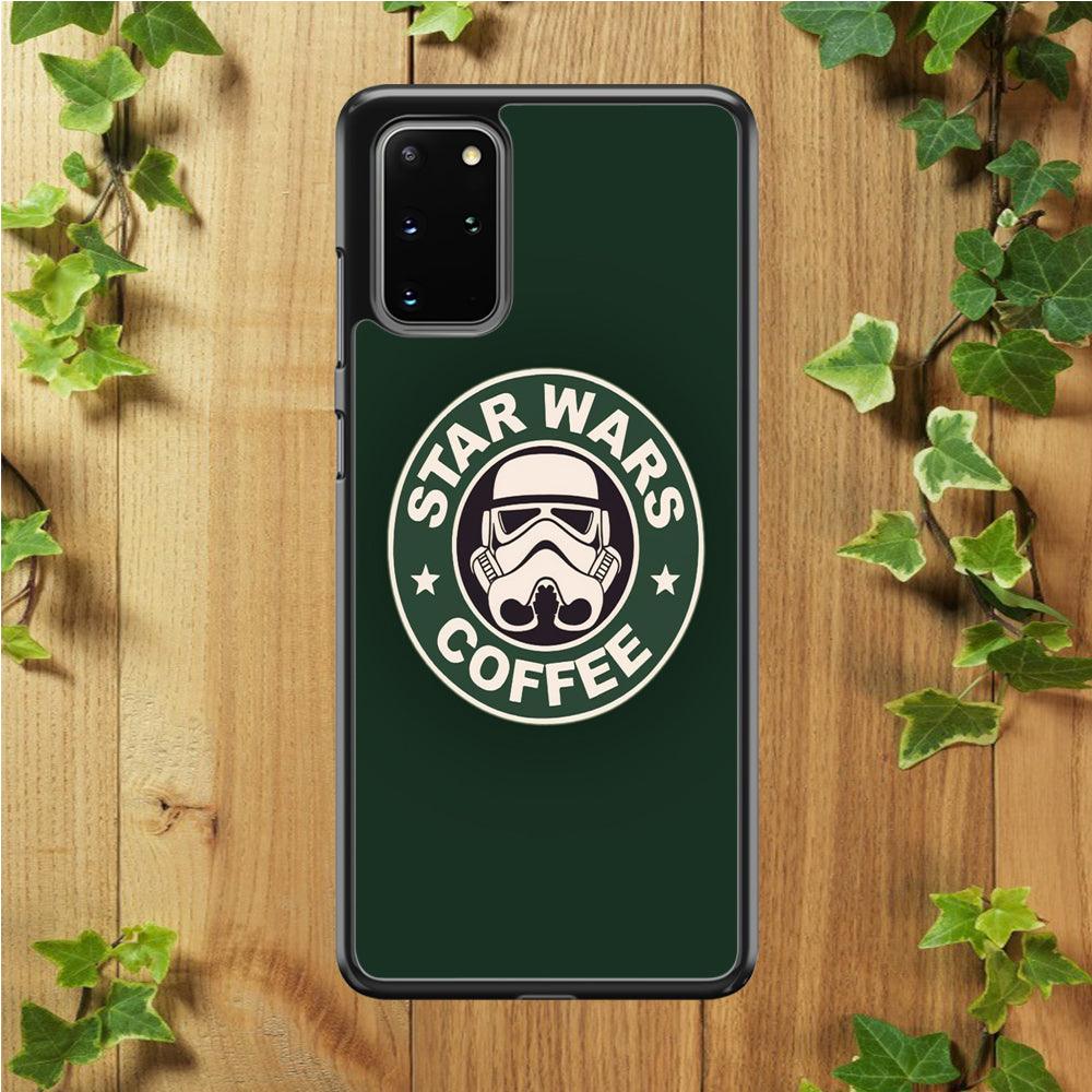 Star Wars Coffee Green Samsung Galaxy S20 Plus Case-Rubber / Black (2D Case)-Xtracase