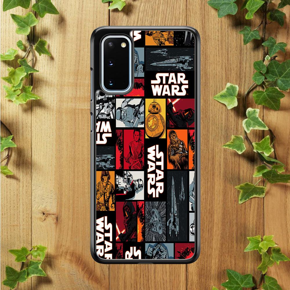Star Wars Collage Samsung Galaxy S20 Case-Rubber / Black (2D Case)-Xtracase