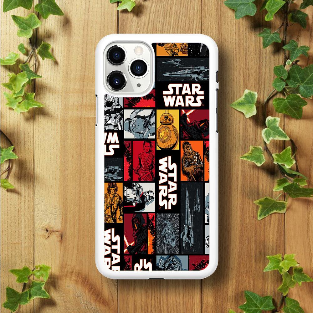 Star Wars Collage iPhone 11 Pro Max Case-Rubber / White (2D Case)-Xtracase