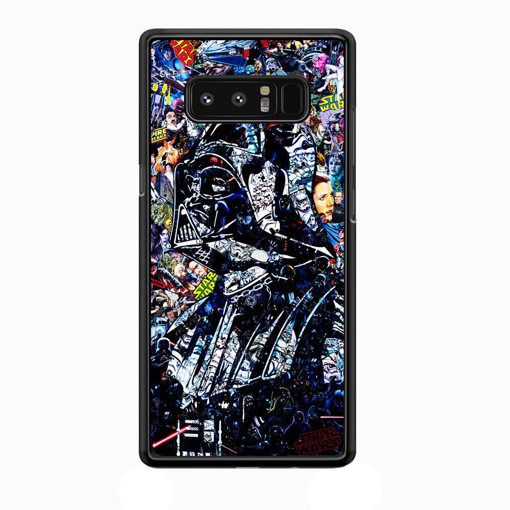 Star Wars Darth Vader Abstract Samsung Galaxy Note 8 Case-Rubber / Black (2D Case)-Xtracase