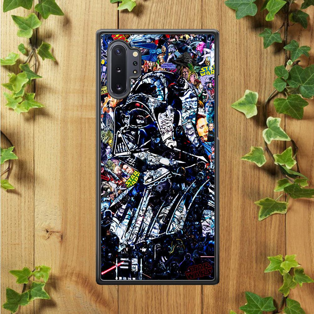 Star Wars Darth Vader Abstract Samsung Galaxy Note 10 Plus Case-Rubber / Black (2D Case)-Xtracase
