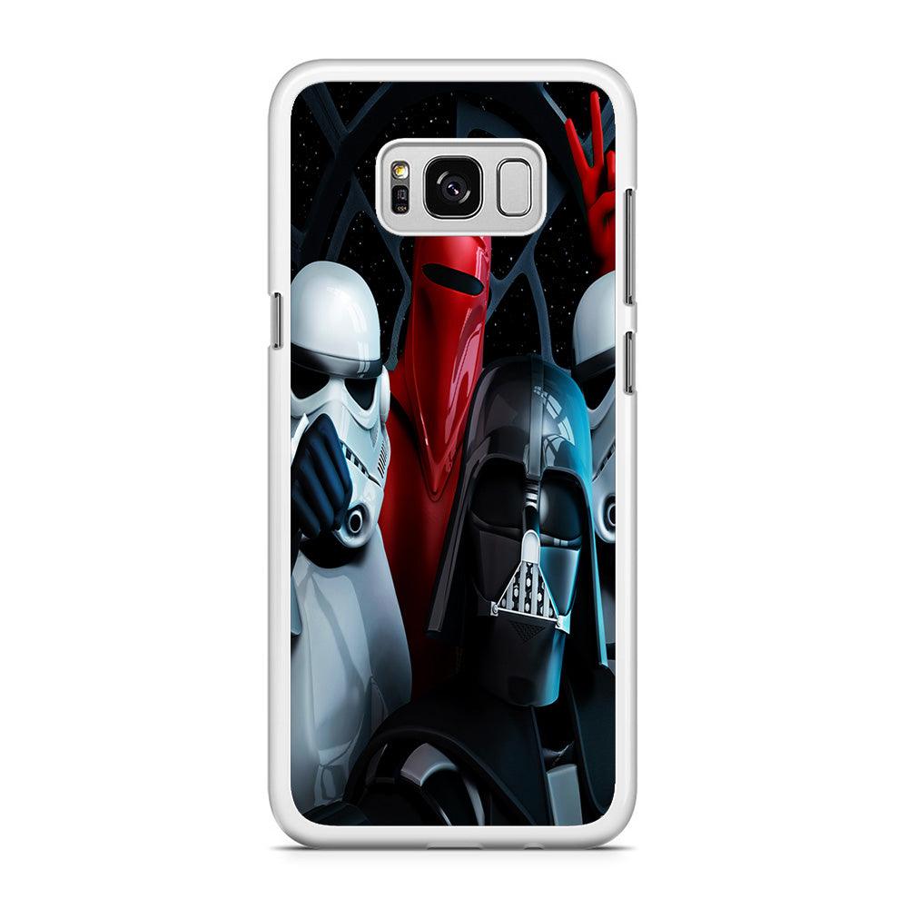 Star Wars Darth Vader Selfie Samsung Galaxy S8 Plus Case-Rubber / White (2D Case)-Xtracase