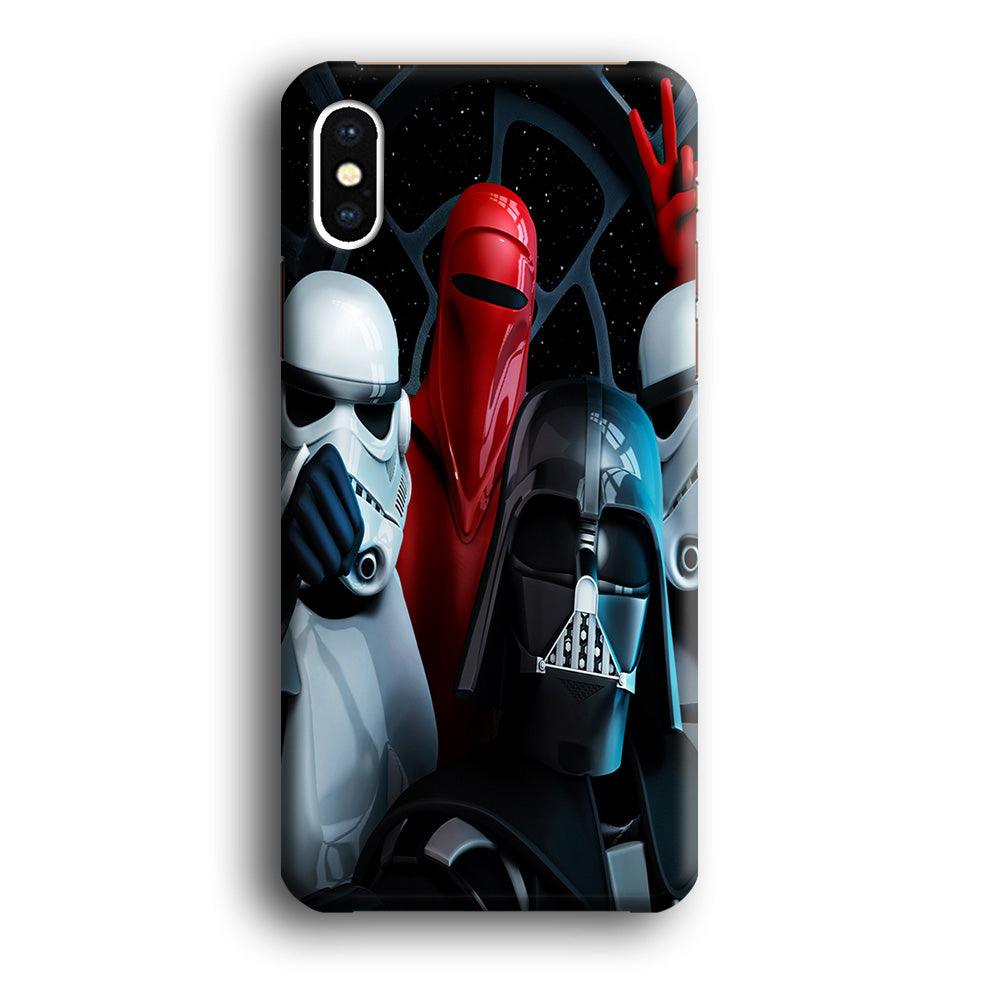 Star Wars Darth Vader Selfie iPhone Xs Case-Plastic / Full Wrap (3D Case)-Xtracase