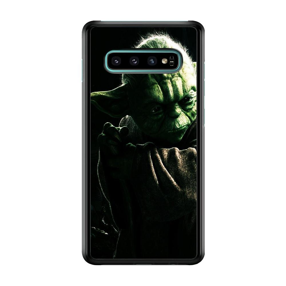 Star Wars Master Yoda Samsung Galaxy S10 Case-Rubber / Black (2D Case)-Xtracase