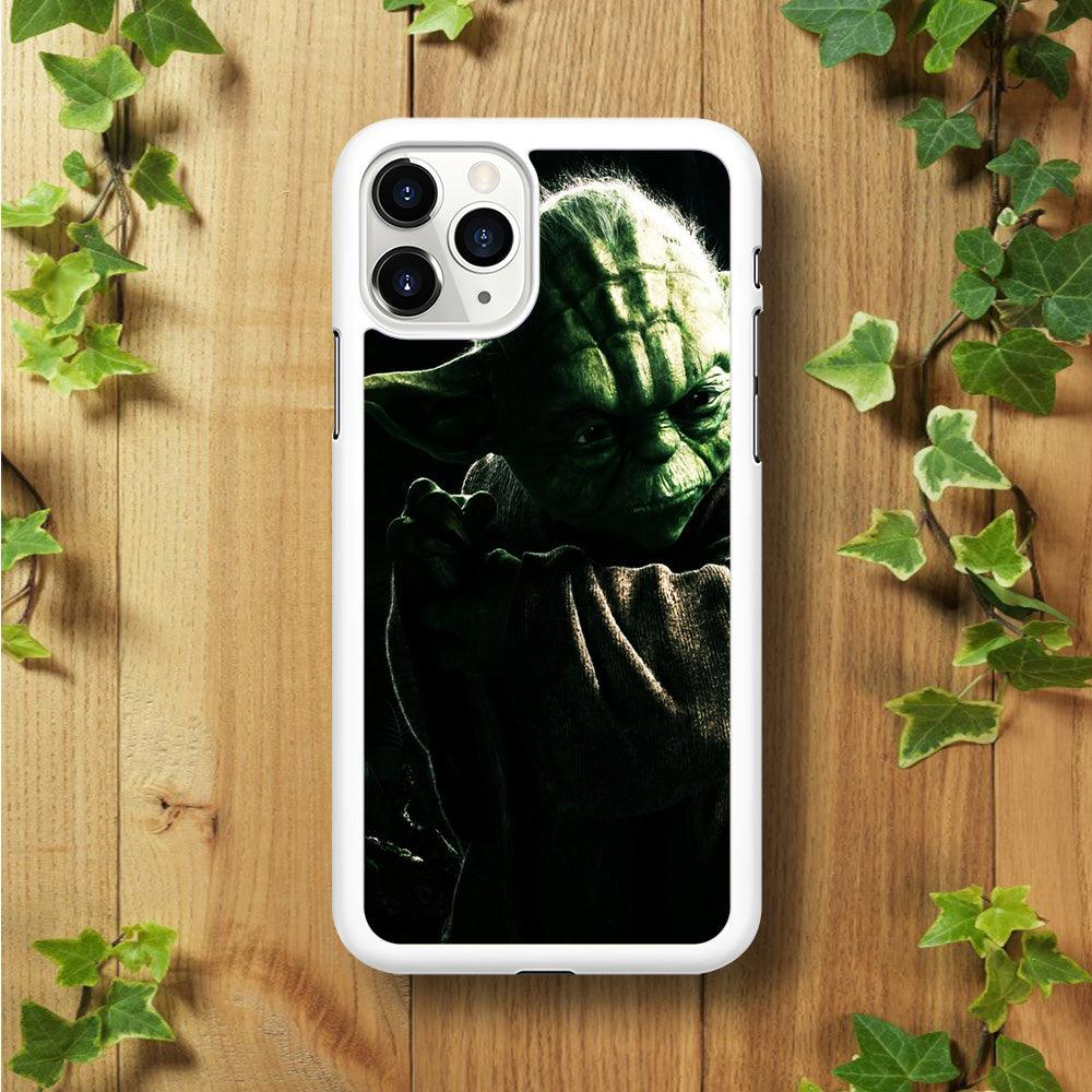 Star Wars Master Yoda iPhone 11 Pro Max Case-Rubber / White (2D Case)-Xtracase