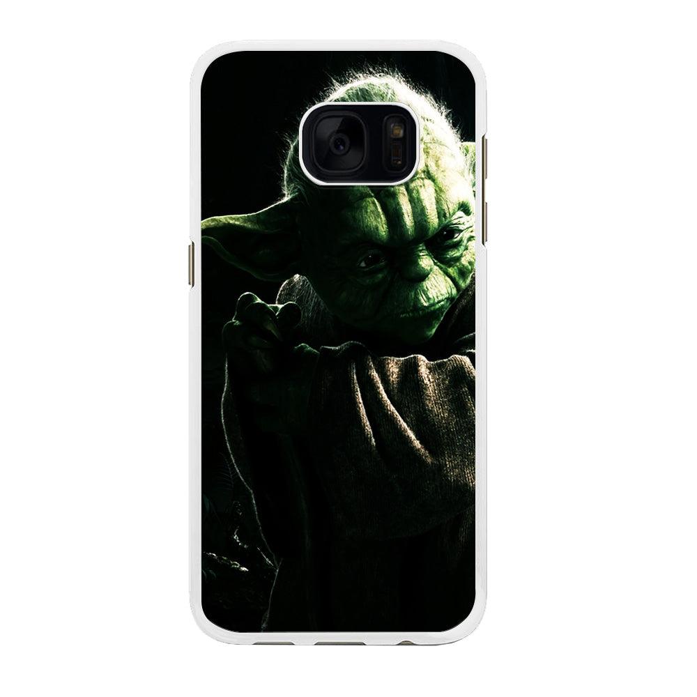 Star Wars Master Yoda Samsung Galaxy S7 Case-Rubber / White (2D Case)-Xtracase