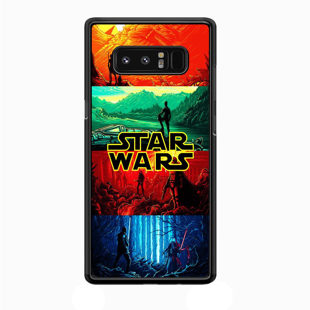Star Wars Poster Art Samsung Galaxy Note 8 Case-Rubber / Black (2D Case)-Xtracase