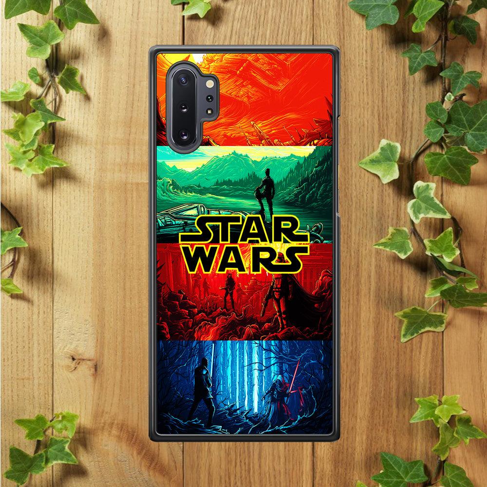 Star Wars Poster Art Samsung Galaxy Note 10 Plus Case-Rubber / Black (2D Case)-Xtracase