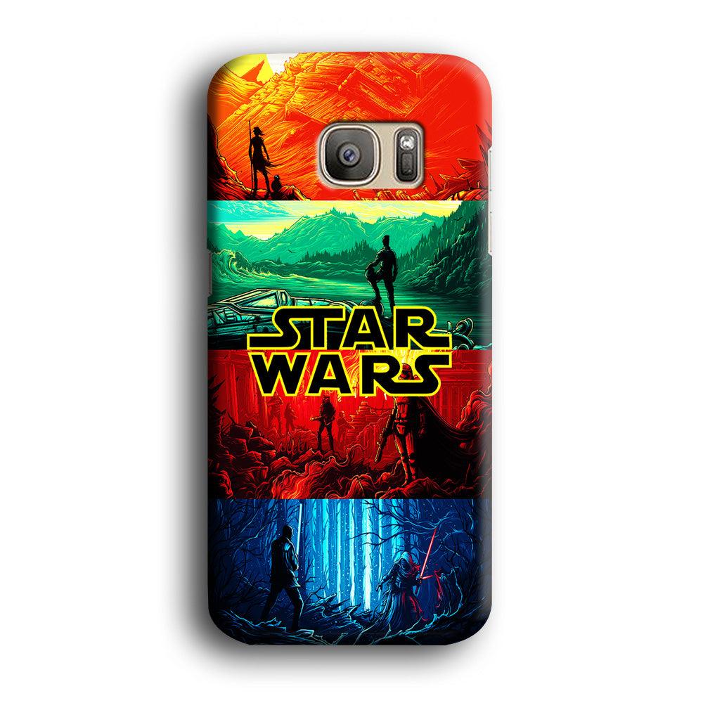 Star Wars Poster Art Samsung Galaxy S7 Edge Case-Plastic / Full Wrap (3D Case)-Xtracase