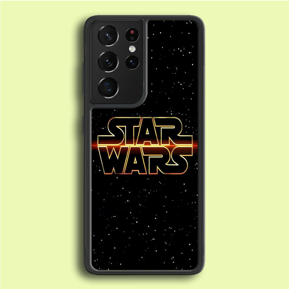 Star Wars Space Sparkly Samsung Galaxy S25 Ultra Case-Rubber / White (2D Case)-Xtracase