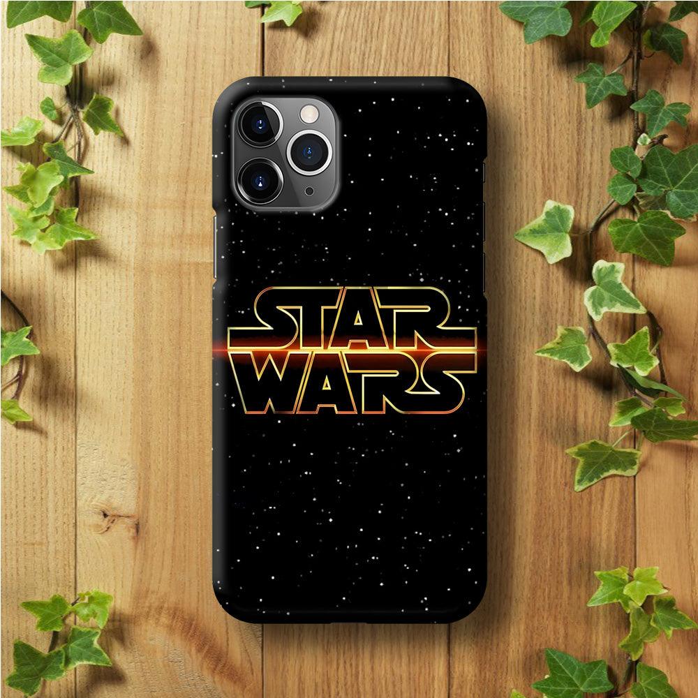 Star Wars Space Sparkly iPhone 11 Pro Case-Plastic / Full Wrap (3D Case)-Xtracase