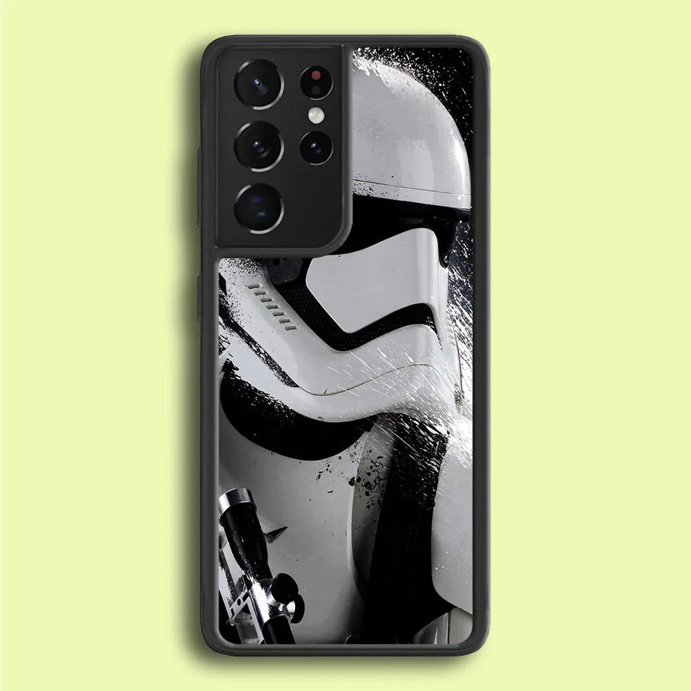 Star Wars Stormtrooper Painting Samsung Galaxy S25 Ultra Case-Plastic / Full Wrap (3D Case)-Xtracase
