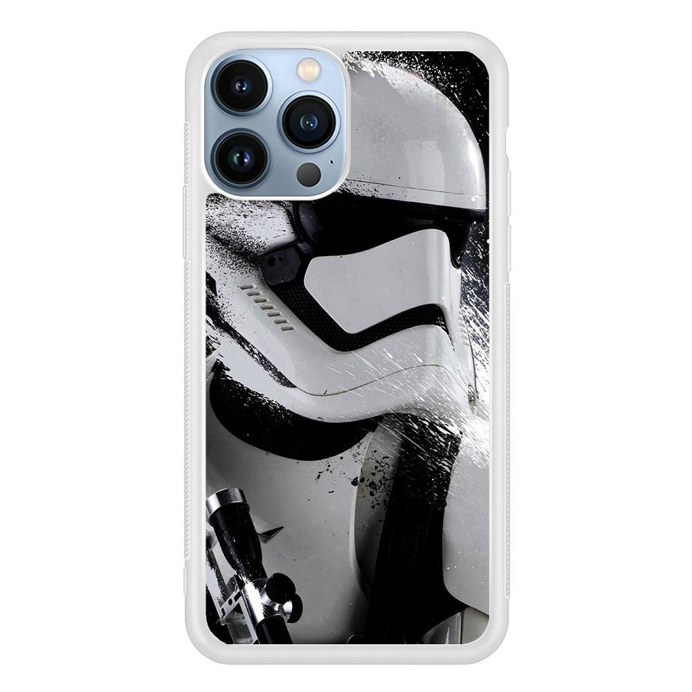 Star Wars Stormtrooper Painting iPhone 13 Pro Max Case-Rubber / White (2D Case)-Xtracase