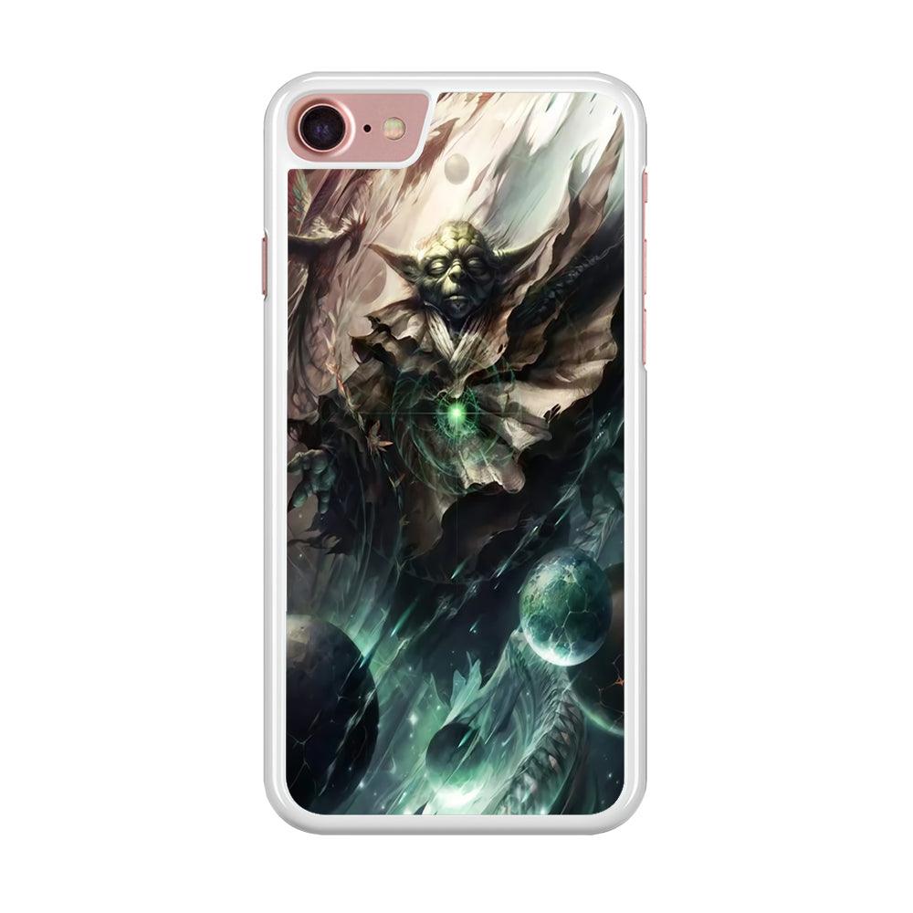Star Wars Yoda iPhone 7 Case-Rubber / White (2D Case)-Xtracase