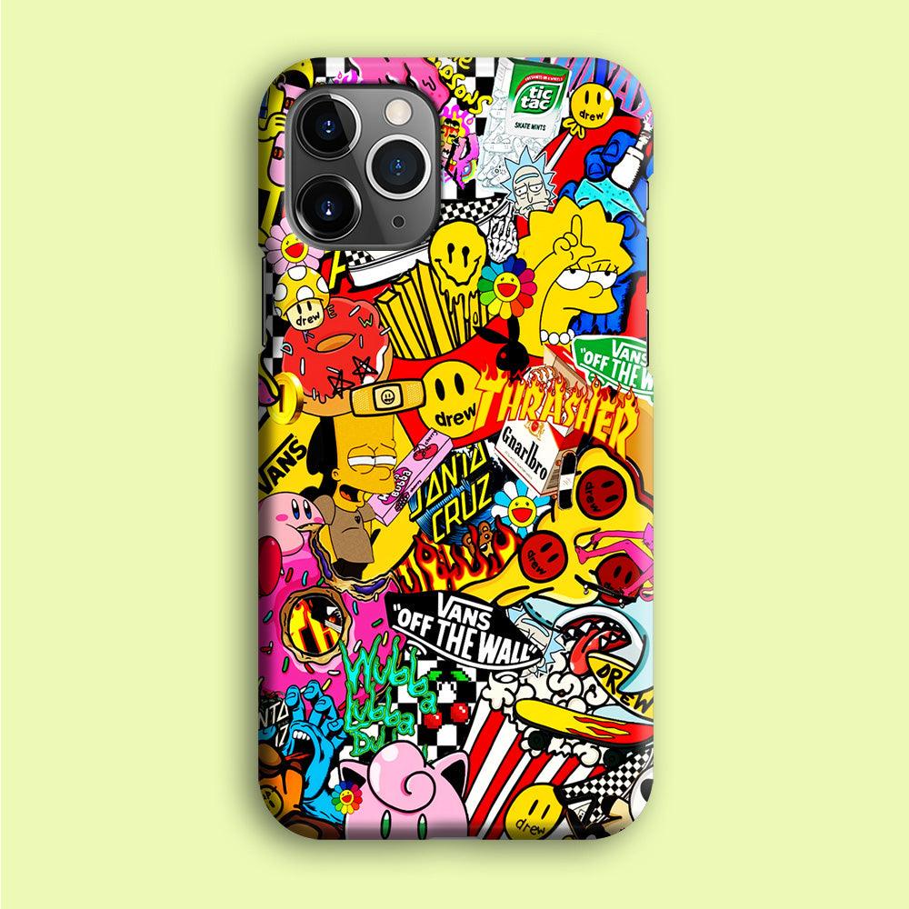 Sticker Collection Random iPhone 12 Pro Max Case-Plastic / Full Wrap (3D Case)-Xtracase