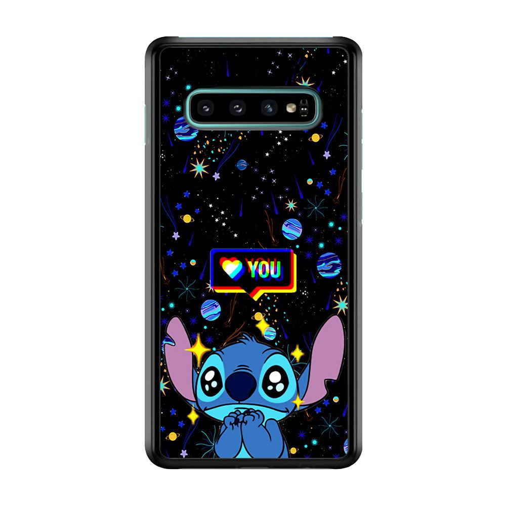 Stitch Love You Samsung Galaxy S10 Case-Plastic / Full Wrap (3D Case)-Xtracase