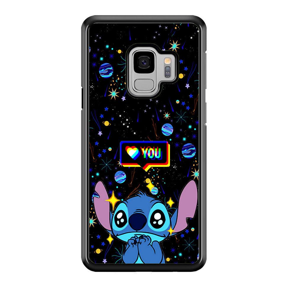 Stitch Love You Samsung Galaxy S9 Case-Rubber / White (2D Case)-Xtracase
