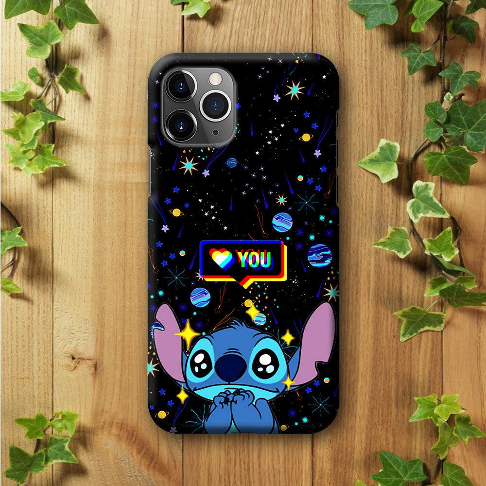 Stitch Love You iPhone 11 Pro Case-Plastic / Full Wrap (3D Case)-Xtracase